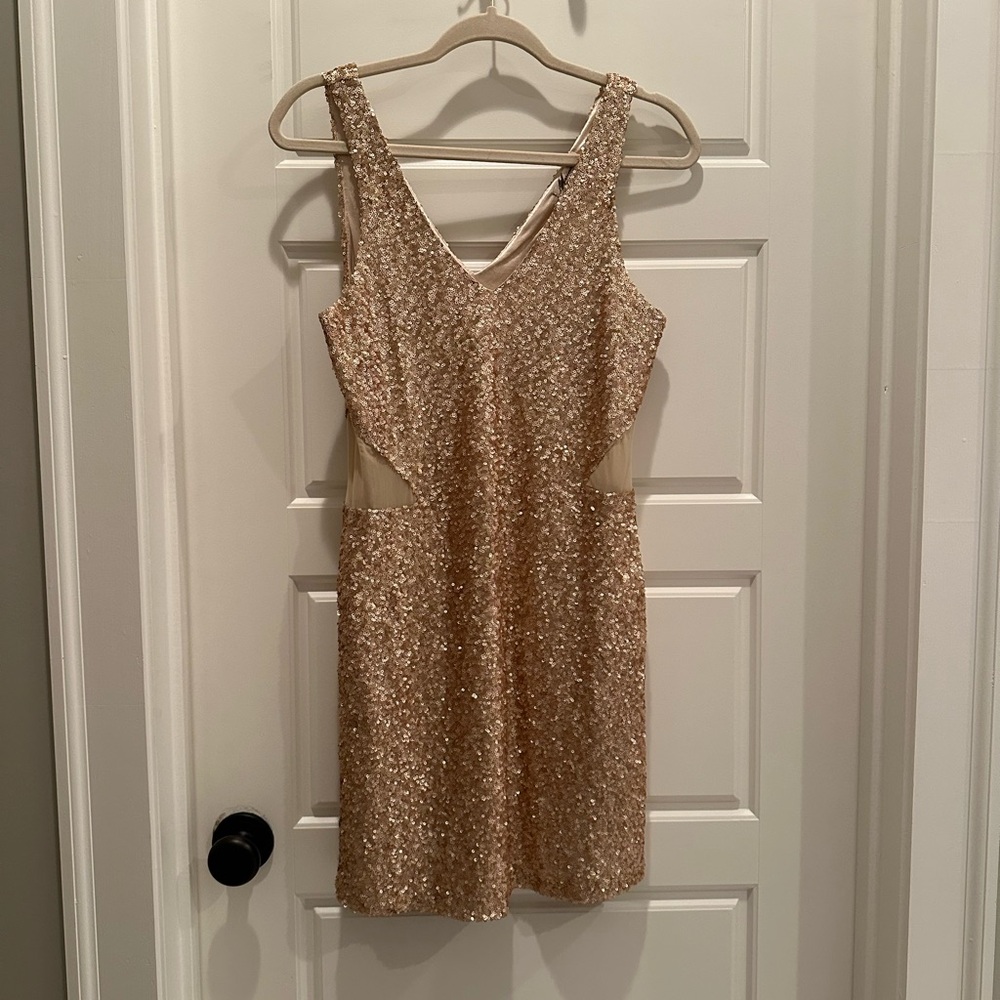 NYE Gold Sequin Dress